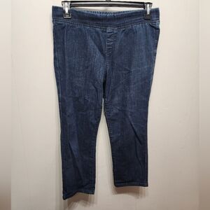 St John's Bay Capri Jeans Medium Dark Wash Casual Denim‎ Cropped B786